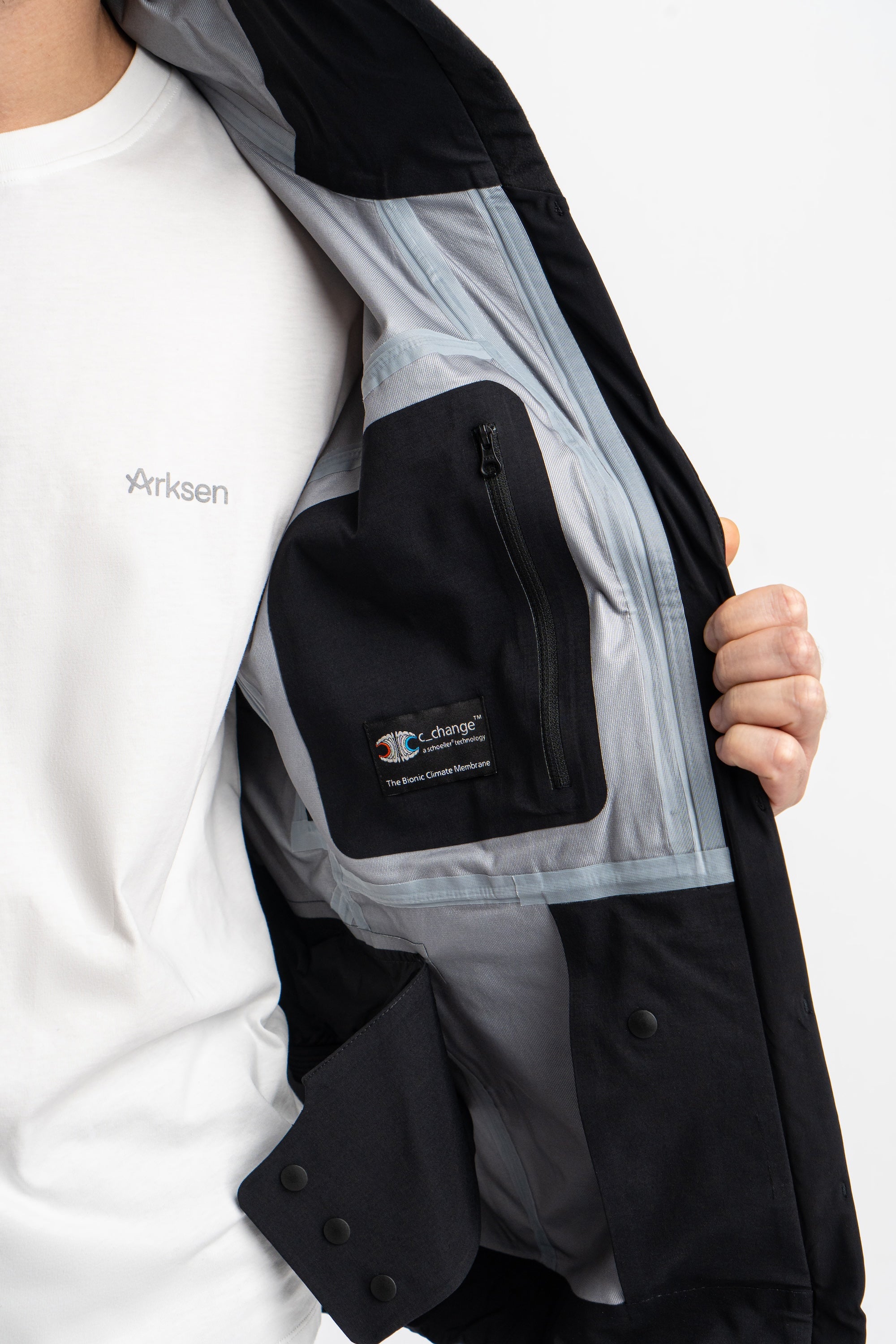 Recycled fully waterproof 3L Schoeller® C-Change fabric 
